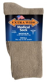 Extra Wide  Medical Sock 4853 Tan S