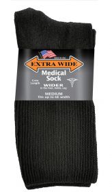 Extra Wide  Medical Sock 5851 Black M