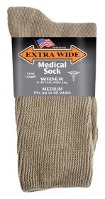 Extra Wide  Medical Sock 5853 Tan M