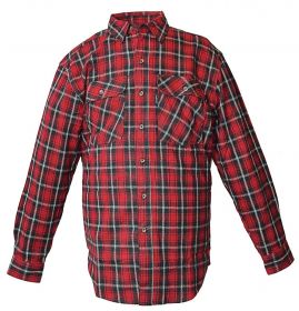 Five Brother Mens Heavyweight Regular Fit Flannel Shirt 5200 PL-2B Red