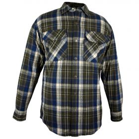 Fivebrother Metal Snap Front Flannel Shirt 5901T PL-8 B  BrownBlue