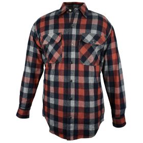 Fivebrother Metal Snap Front Flannel Shirt 5901 PL-3 A  Copper
