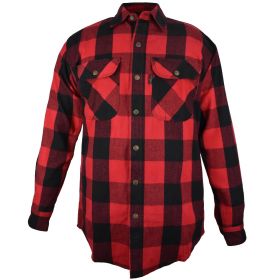 Fivebrother Metal Snap Front Flannel Shirt 5901B PL-4 A  RedBlack