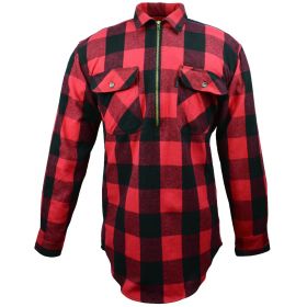 Fivebrother  Zip Front Logger Flannel  Shirt 5900 PL-4 A  RedBlack