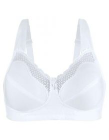 Fully Cotton Soft Cup Bra with Lace 5100535-WHT White