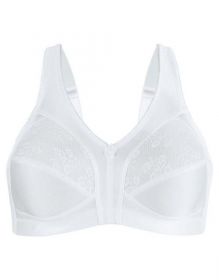 Fully Side Shaping Bra with Floral Lace 5100548-WHT White