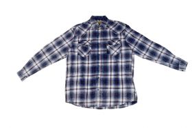 GC Blue Long Sleeve GC Blue Washed  Denim Snap Shirt GVS4022 M