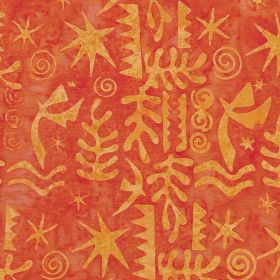 Island Batik Collage, 112149220, Nasturtium