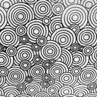 Island Batik Concentric Circles, 122151002, White