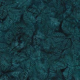 Island Batik Leaves, 122114562, Dark Teal
