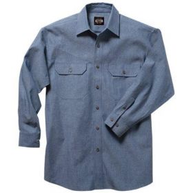 Key Blue Chambray Work Shirt Long Sleeve