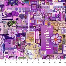 Northcott Color Collage Purple