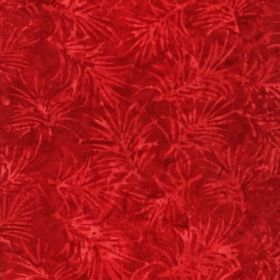 Timeless Treasures  Spikey Leaves Water Mark B8627-RED Red
