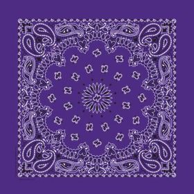 Traditional Paisley Bandanna Purple