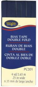 Wright Co Double Fold Bias Tape Navy