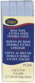 Wright Co Extra Wide Double Fold Bias Tae Light Blue
