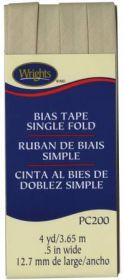 Wright Co Single Fold Bias Tape Khaki