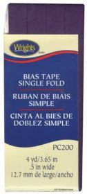 Wright Co Single Fold Bias Tape Plum