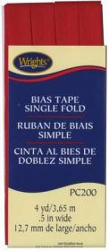 Wright Co Single Fold Bias Tape Scarlet