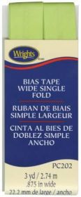 Wright Co Wide Single Fold Bias Tape Lim Green