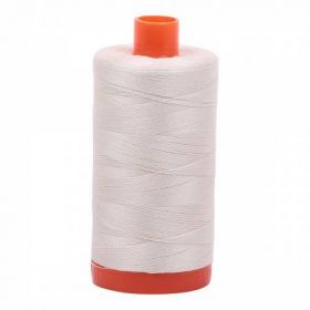  Mako Cotton Thread Solid 50Wt422Yds Silver White