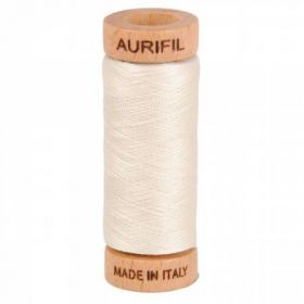  Mako Cotton Thread Solid 80Wt00Yds Silver White