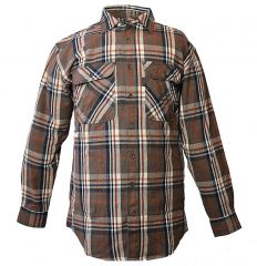 Five Brother Mens Heavyweight Regular Fit Flannel Shirt Big 3XL Chocolate 5200B PL-5A