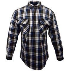 Fivebrother  Zip Front Logger Flannel  Shirt 5900T PL-3 B  Brown