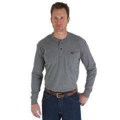 Riggs Long Sleeve Henley 3W750CH Charcoal Grey